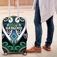 Aotearoa Ngati Ranginui Luggage Cover Maori Tribal Pattern LT05 Cyan - Polynesian Pride