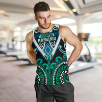 Custom Aotearoa Ngati Ranginui Men Tank Top Maori Tribal Pattern LT05 Cyan - Polynesian Pride