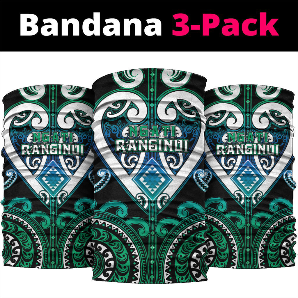 Aotearoa Ngati Ranginui Neck Gaiter Maori Tribal Pattern LT05 package One Size: 25*50cm Cyan - Polynesian Pride
