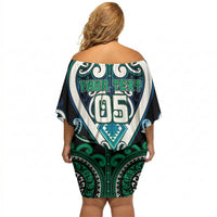 Custom Aotearoa Ngati Ranginui Off Shoulder Short Dress Maori Tribal Pattern LT05 - Polynesian Pride