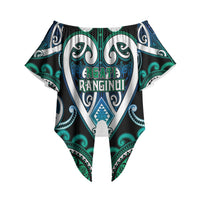 Custom Aotearoa Ngati Ranginui Off Shoulder Wrap Waist Top Maori Tribal Pattern LT05 - Polynesian Pride