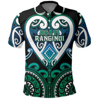 Custom Aotearoa Ngati Ranginui Polo Shirt Maori Tribal Pattern LT05 Cyan - Polynesian Pride