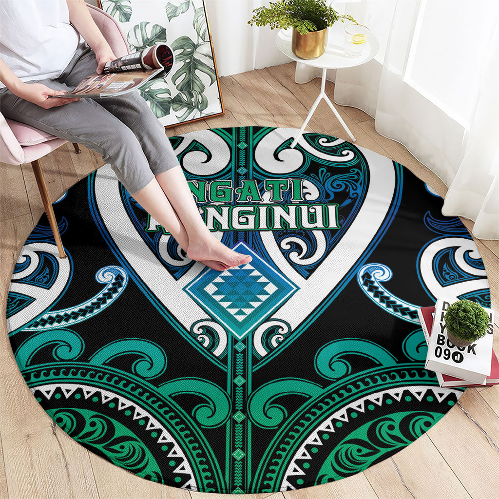 Aotearoa Ngati Ranginui Round Carpet Maori Tribal Pattern LT05 - Polynesian Pride