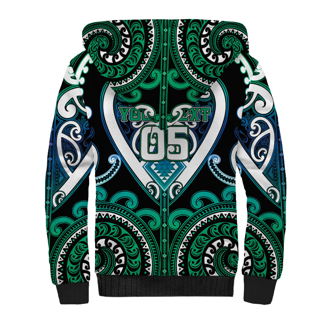 Custom Aotearoa Ngati Ranginui Sherpa Hoodie Maori Tribal Pattern LT05 - Polynesian Pride
