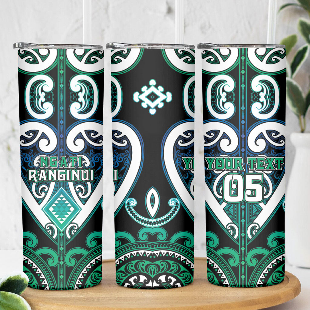 Custom Aotearoa Ngati Ranginui Skinny Tumbler Maori Tribal Pattern LT05 - Polynesian Pride