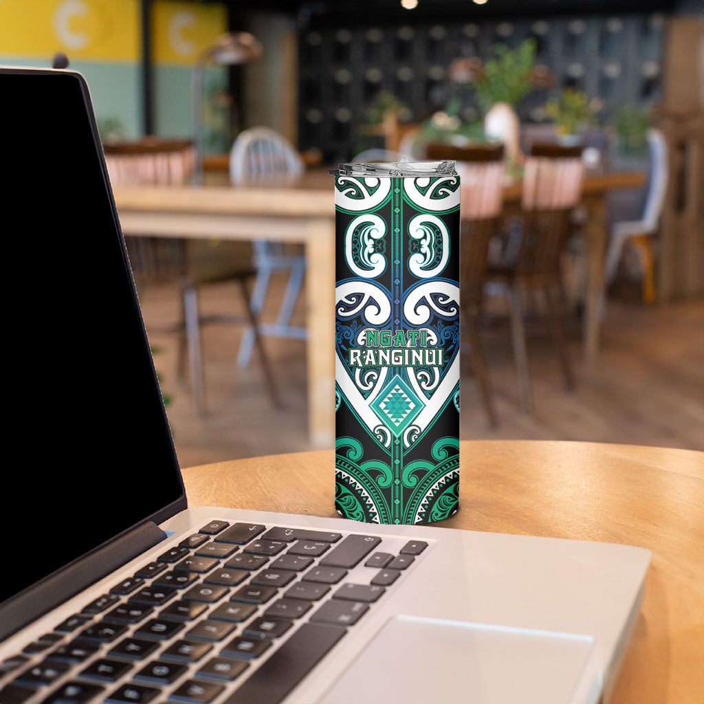 Custom Aotearoa Ngati Ranginui Skinny Tumbler Maori Tribal Pattern LT05 - Polynesian Pride