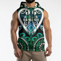 Custom Aotearoa Ngati Ranginui Sleeveless Hoodie Maori Tribal Pattern LT05 - Polynesian Pride