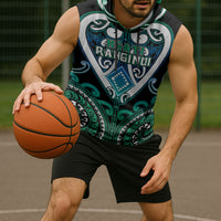 Custom Aotearoa Ngati Ranginui Sleeveless Hoodie Maori Tribal Pattern LT05 - Polynesian Pride
