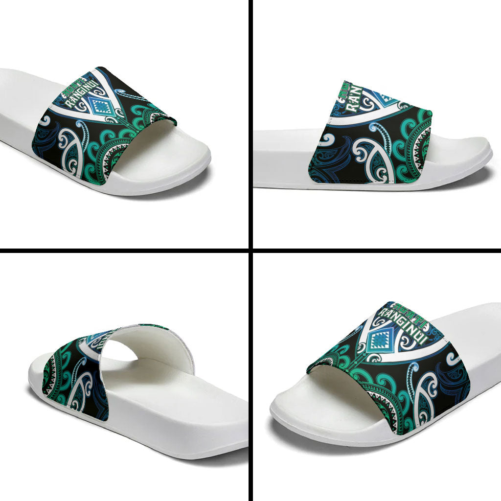 Aotearoa Ngati Ranginui Slide Sandals Maori Tribal Pattern LT05 - Polynesian Pride