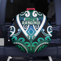 Aotearoa Ngati Ranginui Spare Tire Cover Maori Tribal Pattern LT05 No hole Cyan - Polynesian Pride