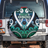 Aotearoa Ngati Ranginui Spare Tire Cover Maori Tribal Pattern LT05 Cyan - Polynesian Pride