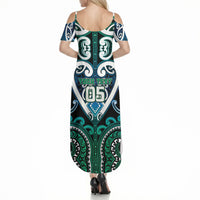 Custom Aotearoa Ngati Ranginui Summer Maxi Dress Maori Tribal Pattern LT05 - Polynesian Pride