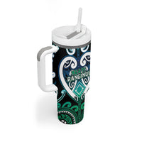 Custom Aotearoa Ngati Ranginui Tumbler With Handle Maori Tribal Pattern LT05 - Polynesian Pride