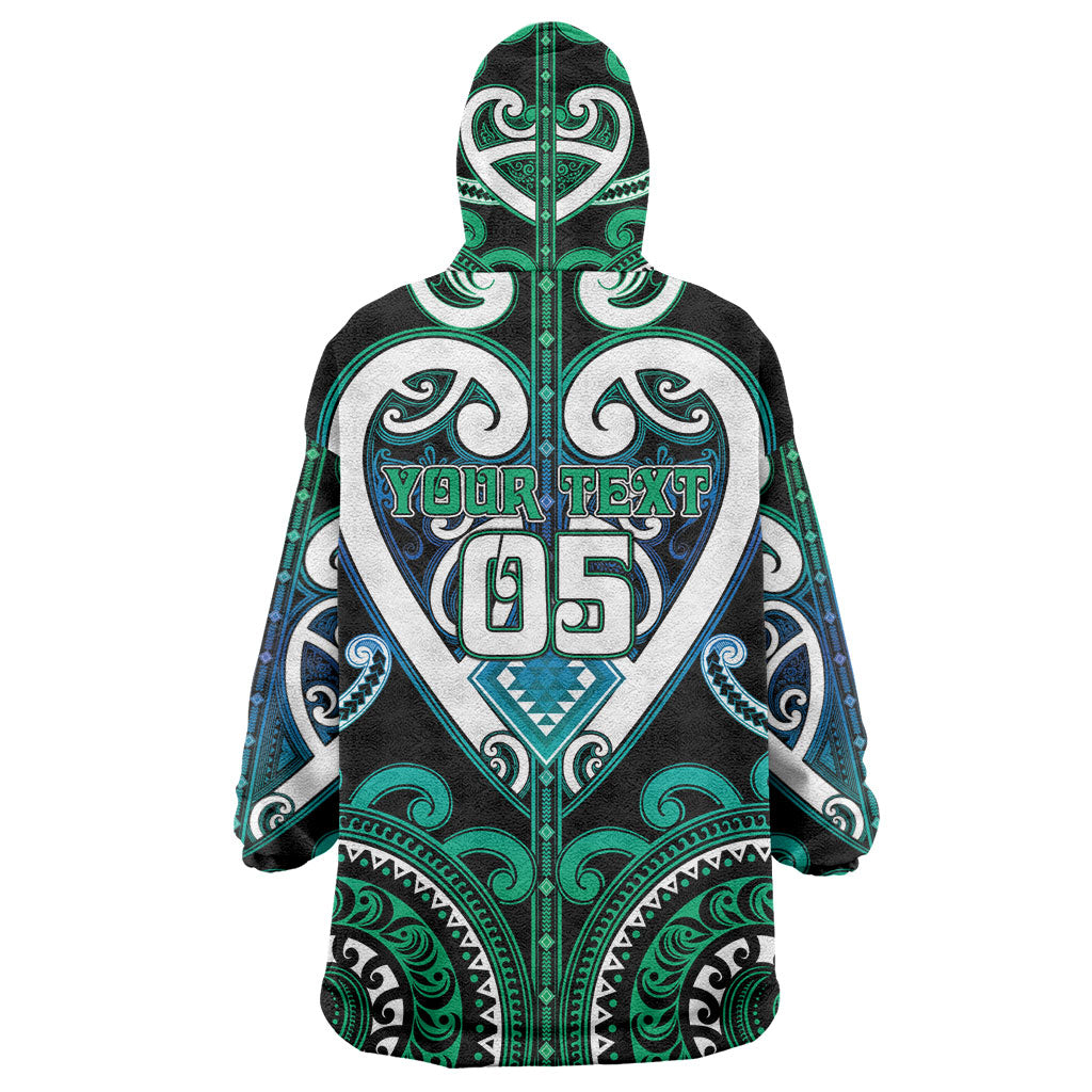 Custom Aotearoa Ngati Ranginui Wearable Blanket Hoodie Maori Tribal Pattern LT05 - Polynesian Pride