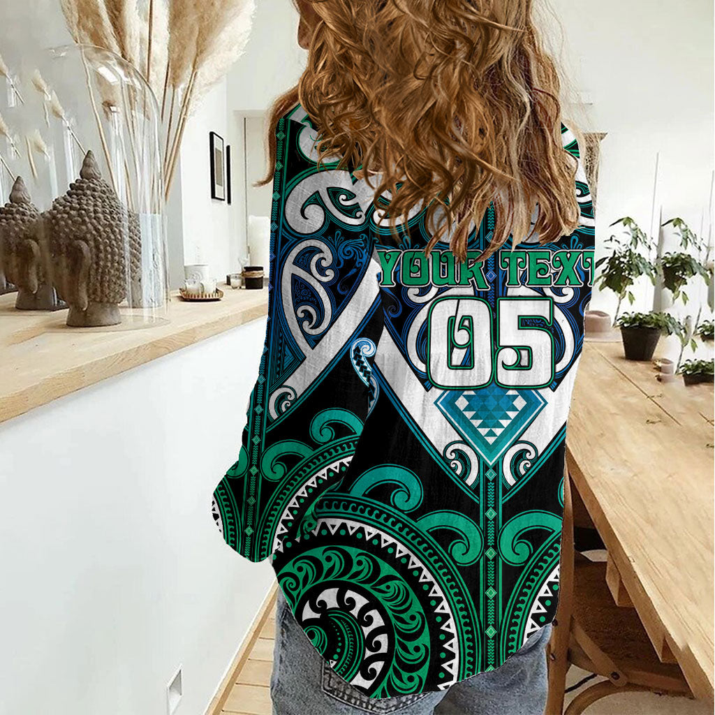 Custom Aotearoa Ngati Ranginui Women Casual Shirt Maori Tribal Pattern LT05 - Polynesian Pride
