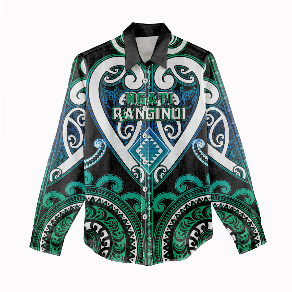 Custom Aotearoa Ngati Ranginui Women Casual Shirt Maori Tribal Pattern LT05 - Polynesian Pride