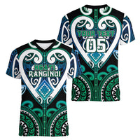 Custom Aotearoa Ngati Ranginui Women V-Neck T-Shirt Maori Tribal Pattern LT05 - Polynesian Pride