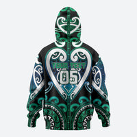 Custom Aotearoa Ngati Ranginui Zip Hoodie Maori Tribal Pattern LT05 - Polynesian Pride