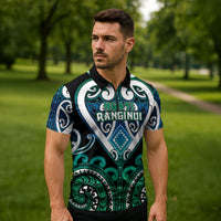 Custom Aotearoa Ngati Ranginui Zipper Polo Shirt Maori Tribal Pattern LT05 - Polynesian Pride