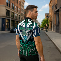 Custom Aotearoa Ngati Ranginui Zipper Polo Shirt Maori Tribal Pattern LT05 - Polynesian Pride