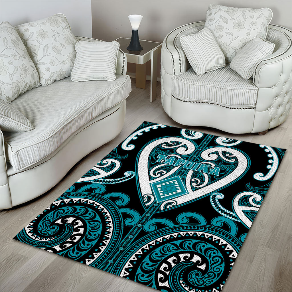 Aotearoa Tapuika Area Rug Maori Tribal Pattern LT05 - Polynesian Pride