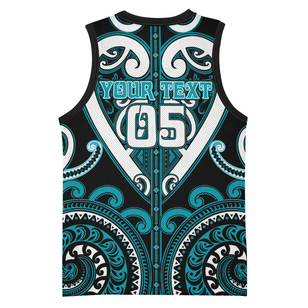 Custom Aotearoa Tapuika Basketball Jersey Maori Tribal Pattern LT05 - Polynesian Pride