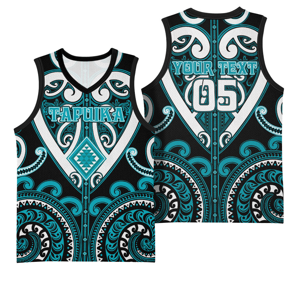 Custom Aotearoa Tapuika Basketball Jersey Maori Tribal Pattern LT05 - Polynesian Pride