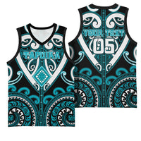 Custom Aotearoa Tapuika Basketball Jersey Maori Tribal Pattern LT05 - Polynesian Pride