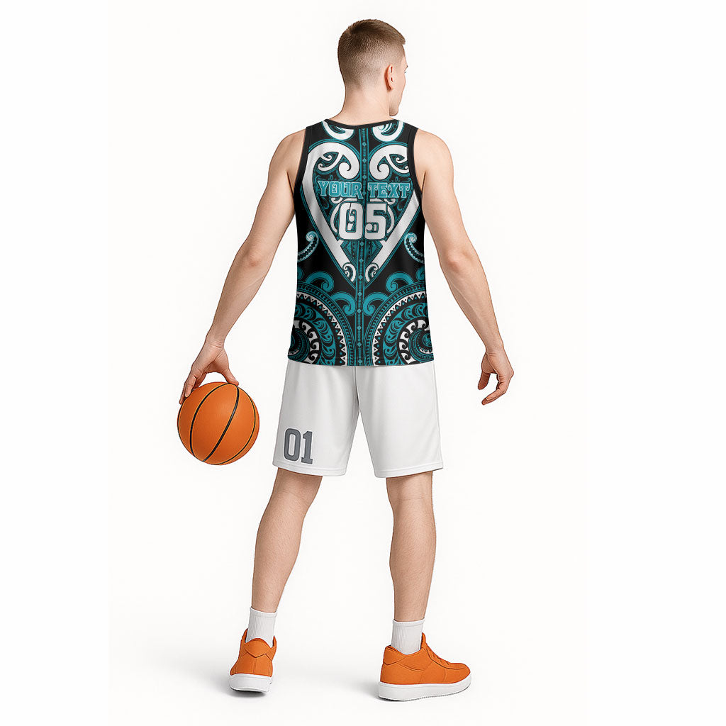 Custom Aotearoa Tapuika Basketball Jersey Maori Tribal Pattern LT05 - Polynesian Pride