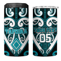 Custom Aotearoa Tapuika 4 in 1 Can Cooler Tumbler Maori Tribal Pattern LT05 One Size: 16 oz Teal - Polynesian Pride