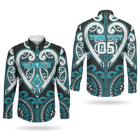 Custom Aotearoa Tapuika Couples Matching Summer Maxi Dress and Long Sleeve Button Shirt Maori Tribal Pattern LT05 - Polynesian Pride