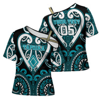 Custom Aotearoa Tapuika Cross Shoulder Shirt Maori Tribal Pattern LT05 - Polynesian Pride