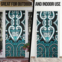 Custom Aotearoa Tapuika Door Cover Maori Tribal Pattern LT05 - Polynesian Pride