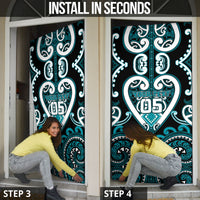 Custom Aotearoa Tapuika Door Cover Maori Tribal Pattern LT05 - Polynesian Pride