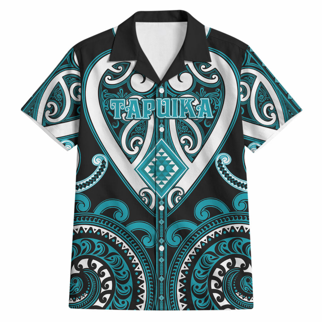 Custom Aotearoa Tapuika Hawaiian Shirt Maori Tribal Pattern LT05 Teal - Polynesian Pride