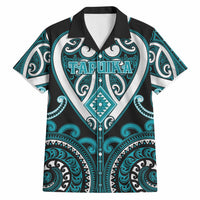 Custom Aotearoa Tapuika Hawaiian Shirt Maori Tribal Pattern LT05 Teal - Polynesian Pride