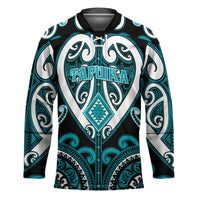 Custom Aotearoa Tapuika Hockey Jersey Maori Tribal Pattern LT05 Unisex Teal - Polynesian Pride