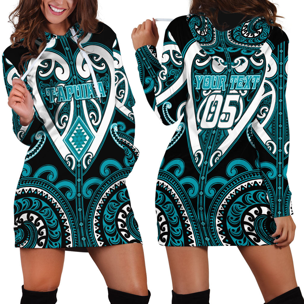 Custom Aotearoa Tapuika Hoodie Dress Maori Tribal Pattern LT05 - Polynesian Pride