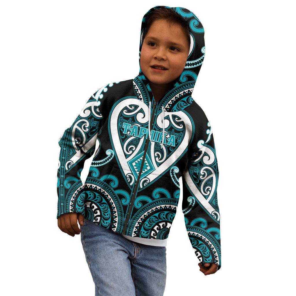 Custom Aotearoa Tapuika Kid Hoodie Maori Tribal Pattern LT05 - Polynesian Pride