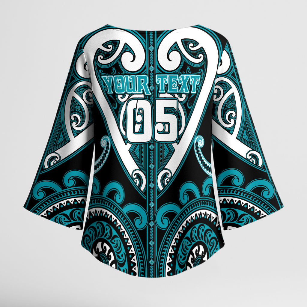 Custom Aotearoa Tapuika Kimono Sleeve Blouse Maori Tribal Pattern LT05 - Polynesian Pride