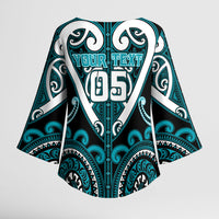 Custom Aotearoa Tapuika Kimono Sleeve Blouse Maori Tribal Pattern LT05 - Polynesian Pride