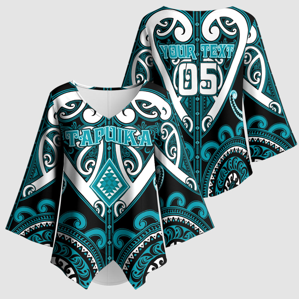Custom Aotearoa Tapuika Kimono Sleeve Blouse Maori Tribal Pattern LT05 - Polynesian Pride