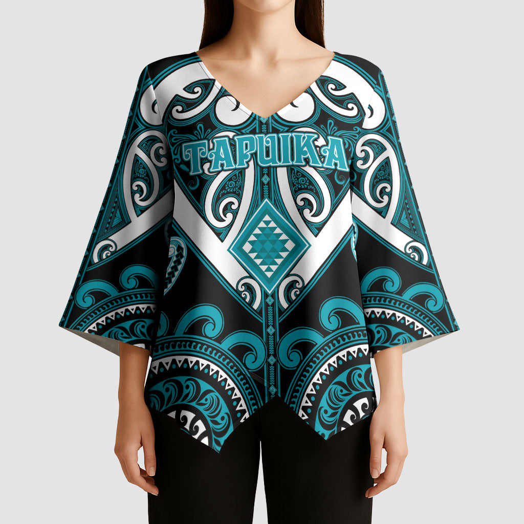 Custom Aotearoa Tapuika Kimono Sleeve Blouse Maori Tribal Pattern LT05 - Polynesian Pride