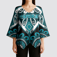 Custom Aotearoa Tapuika Kimono Sleeve Blouse Maori Tribal Pattern LT05 - Polynesian Pride