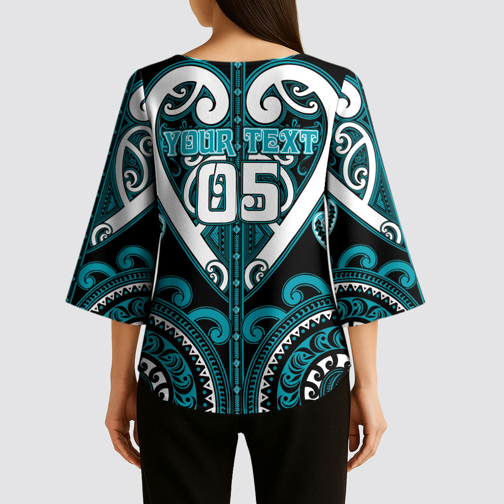 Custom Aotearoa Tapuika Kimono Sleeve Blouse Maori Tribal Pattern LT05 - Polynesian Pride