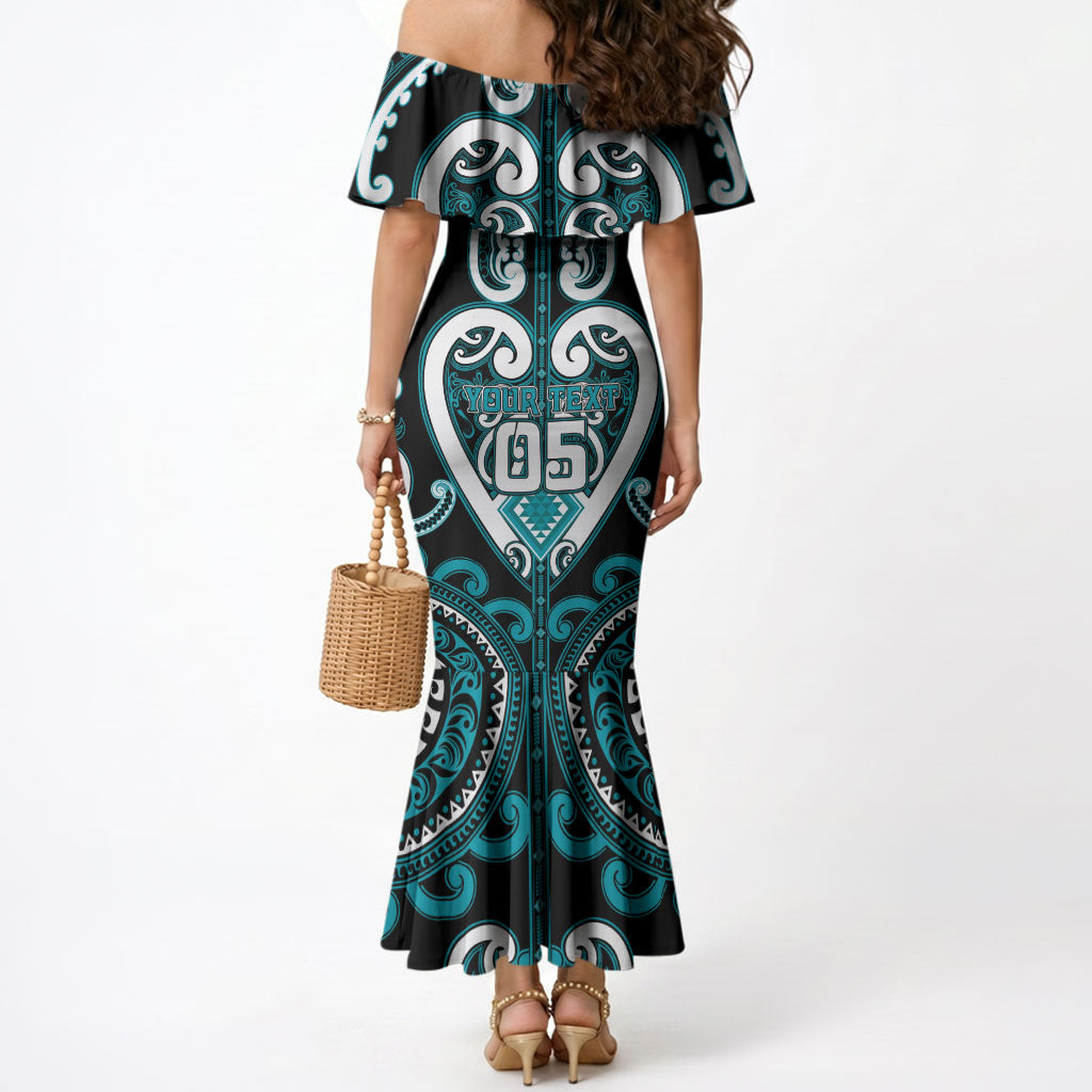 Custom Aotearoa Tapuika Mermaid Dress Maori Tribal Pattern LT05 - Polynesian Pride