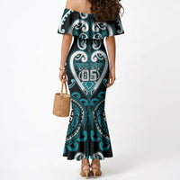 Custom Aotearoa Tapuika Mermaid Dress Maori Tribal Pattern LT05 - Polynesian Pride