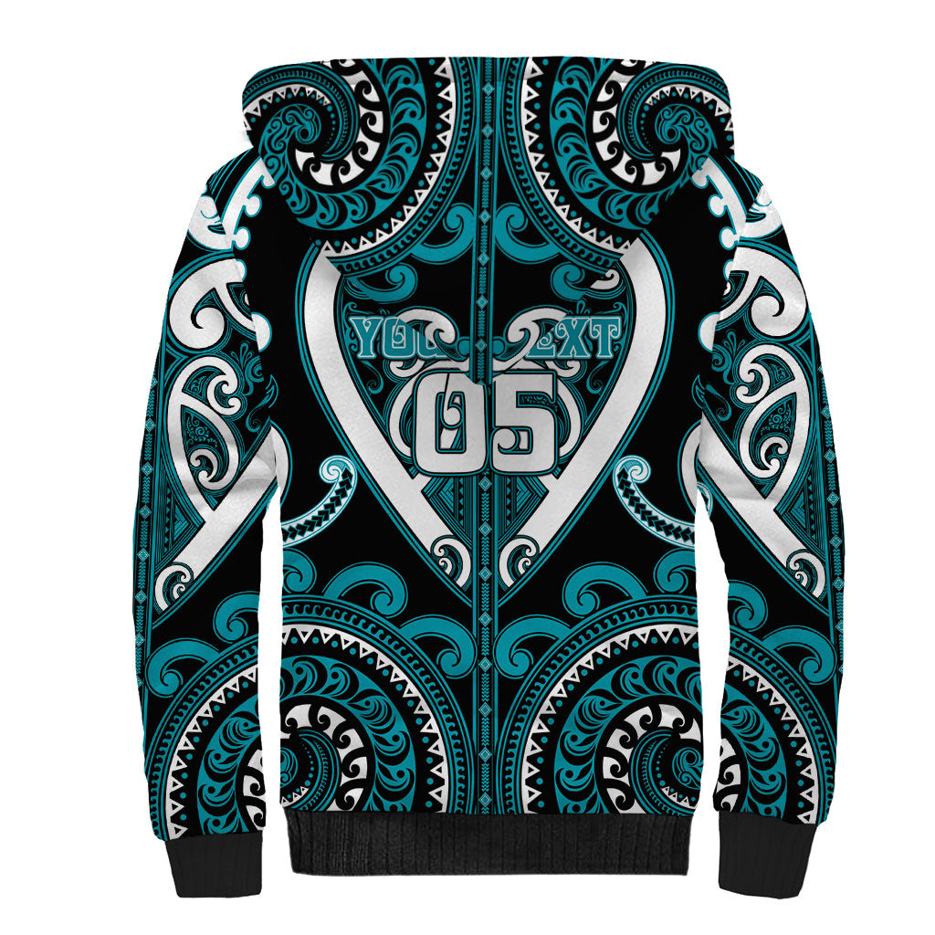 Custom Aotearoa Tapuika Sherpa Hoodie Maori Tribal Pattern LT05 - Polynesian Pride