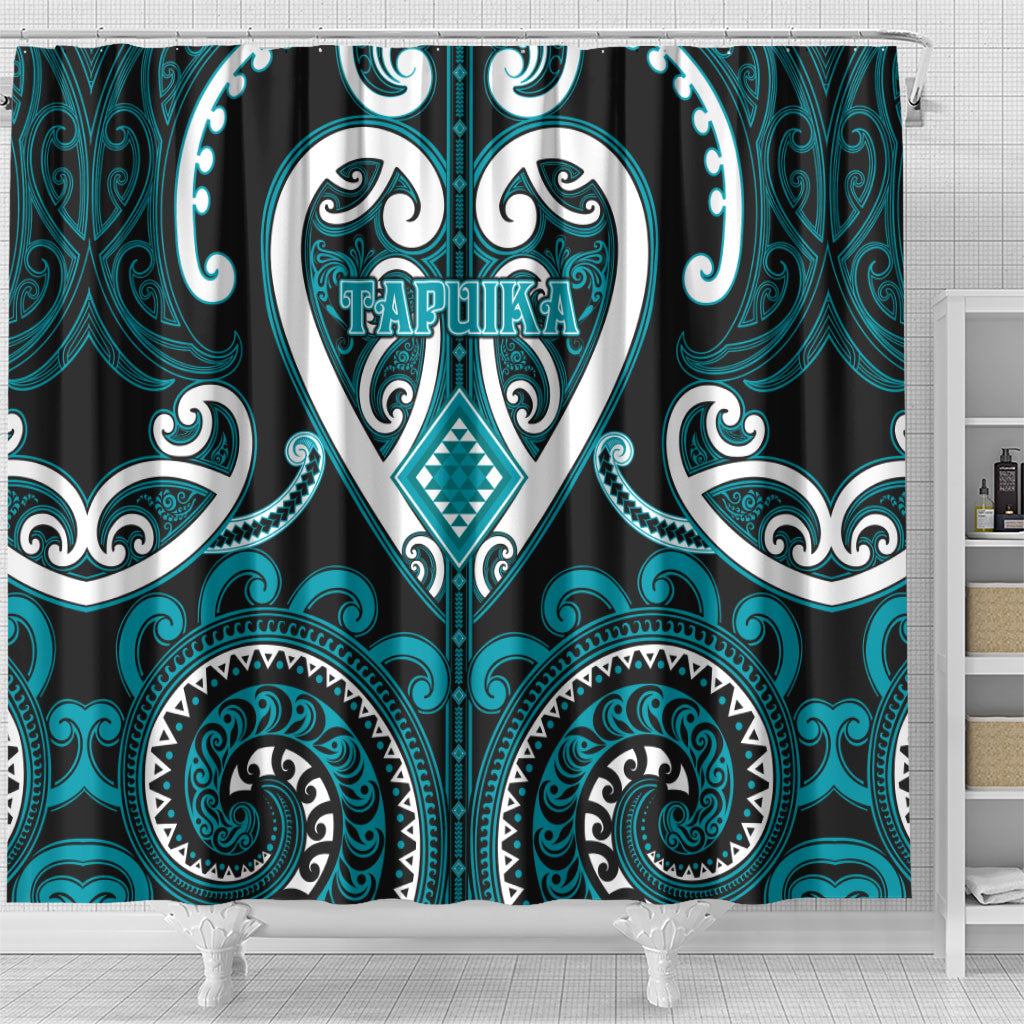 Aotearoa Tapuika Shower Curtain Maori Tribal Pattern LT05 - Polynesian Pride