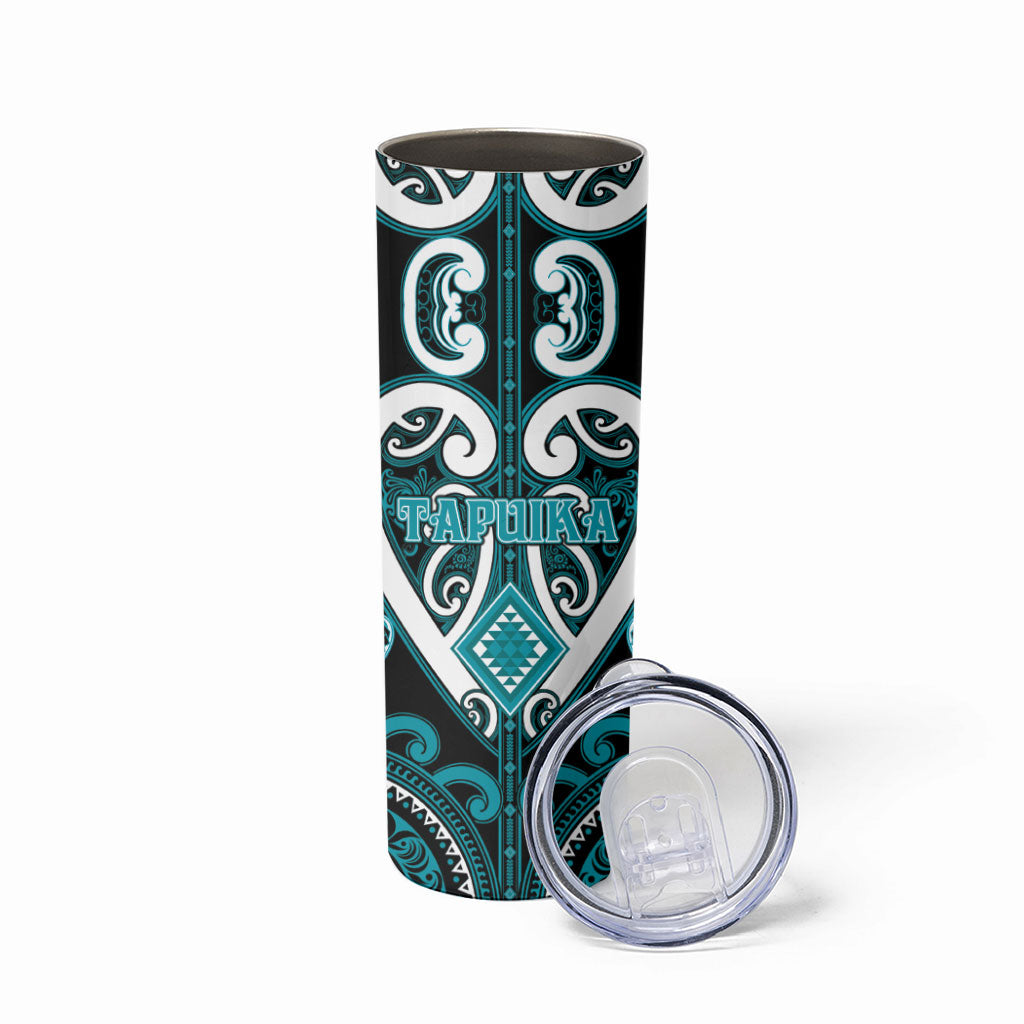 Custom Aotearoa Tapuika Skinny Tumbler Maori Tribal Pattern LT05 - Polynesian Pride